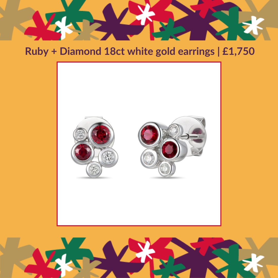 Ho ho ho! A pair of 18ct white gold luscious ruby + dazzling diamond stud earrings - in store now! Reserve online for no-obligation view in-store ✅ Buy online for fast delivery ✅ Hand gift wrapped ✅ ow.ly/5s9A50QiBPu