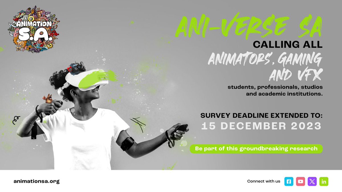 Last call for animators, VFX artists, &amp; gamers! Our survey draw ends TOMORROW! Don't miss your chance to win &amp; shape the future of the industry. Join the party &amp; share your voice: buff.ly/41tkCVS  #animation #vfx #gaming #survey #prizes