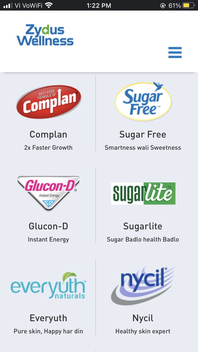 bjshah8001's tweet image. For Value investors 

I am investing in 

Zydus wellness 
#zyduswell

CMP 1570 

Brand products portfolio

Complan

Sugarfree 

Glucon-D 

Sugar lite 

Nycil 

Ever yuth 

Nutralite