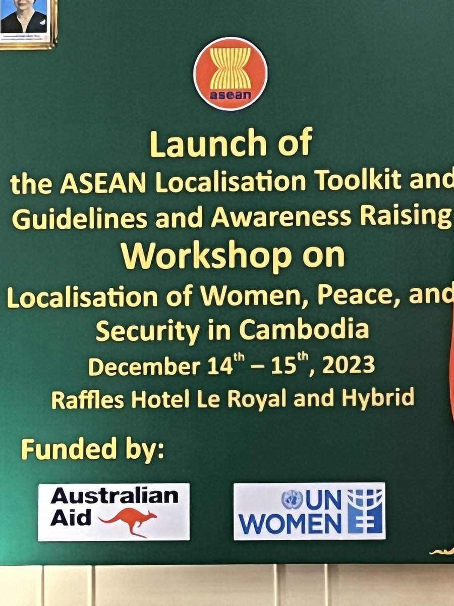 #Cambodia is a leader in women, peace and security in @ASEAN. 

And, under the leadership of Minister HE Dr Ing Kantha Phavi, 🇰🇭 is bringing this to the local level. 
 
🇦🇺 is proud to support. 

 #WPSASEAN #ASEANRPAWPS