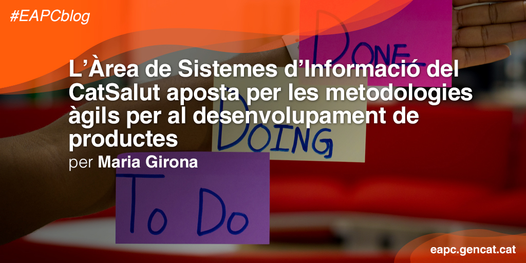 L'Àrea de Sistemes d'Informació del #CatSalut ens demostra com millorar la tecnologia i la resposta a les necessitats dels professionals. Una bona pràctica de l’ús de #MetodologiesÀgils a l’Administració

<a href="/MariaGironaVal/">Maria Girona</a> de <a href="/salutcat/">Salut</a> a l'#EAPCBlog

gen.cat/3Tdfpzk