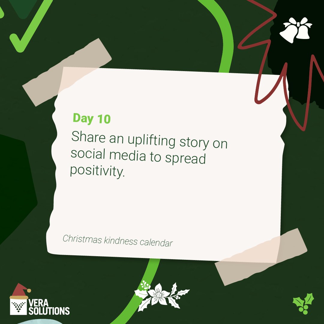 🌟🎄 It's December 14th! 📖 On Day 10 of our Kindness Calendar, share an uplifting story on social media. Your story might be the beacon of hope someone needs today. 🌅📱 #KindnessCalendar