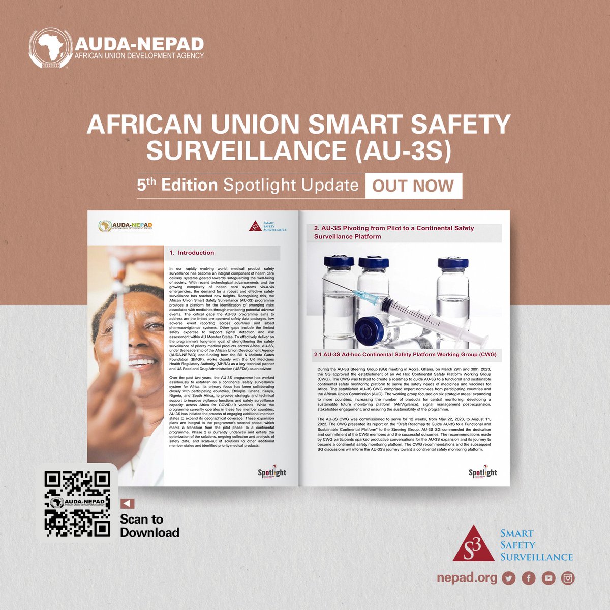 1 of 2: Exciting news! Introducing the 5th Edition of the African Union Smart Safety Surveillance #AU3S Programme Spotlight Update! Discover the latest dynamic developments and initiatives undertaken by the programme. #ByAfrica4Africa #Agenda2063