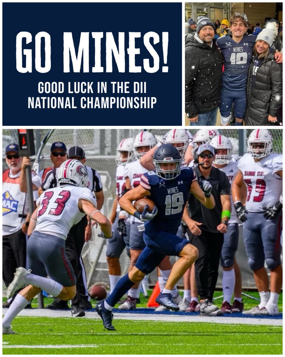 VistaGridiron's tweet image. ⚒️🏈 Good luck to Vista Football alum Nick Stone and the CO School of Mines as they compete this Saturday for the DII National Championship in McKinney, TX! #GOMINES @minesfb @nickstone02