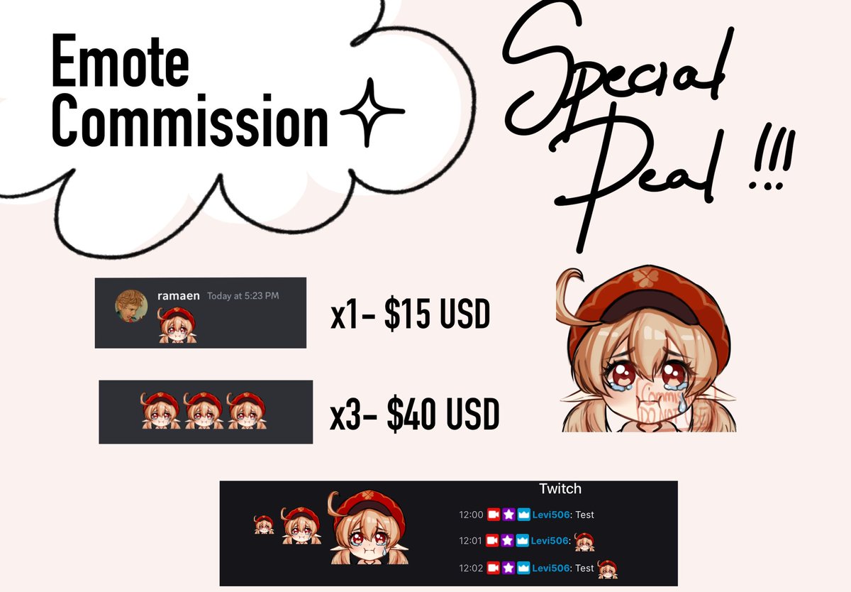 ramaengod's tweet photo. Opening emote comms!! Accepting 5 slots right now!! Payment is on Ko-fi!! 🥳 #emoteartist #emotecommission #ArtCommission #commissionsopen #vtuberart https://t.co/D4t48eDABt