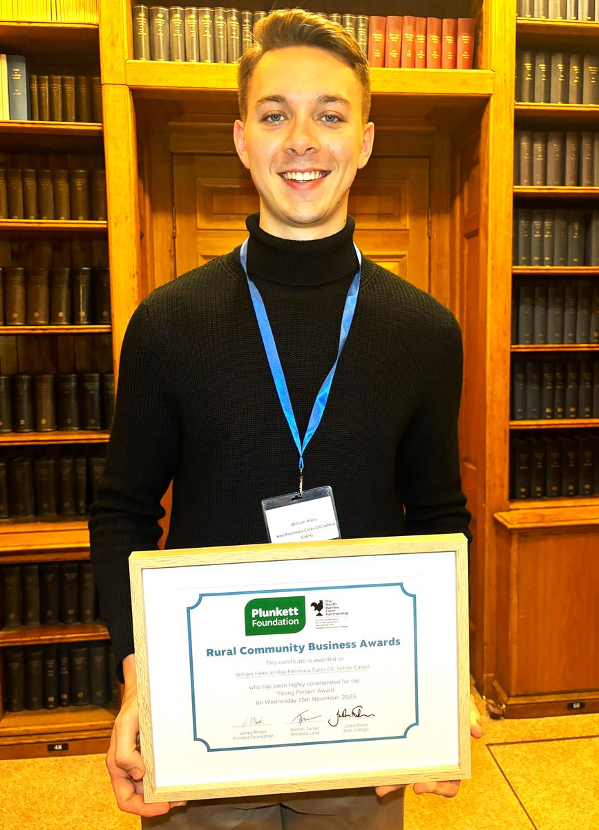 🌟Exciting News!  Will, our amazing volunteer, received the "Young Person" Rural Community Business Award on Nov 15th! Despite a busy schedule, his unwavering dedication to wHoo Cares and the community shines. Huge congrats, Will! 🎉💙#CommunityHero #wHooCares