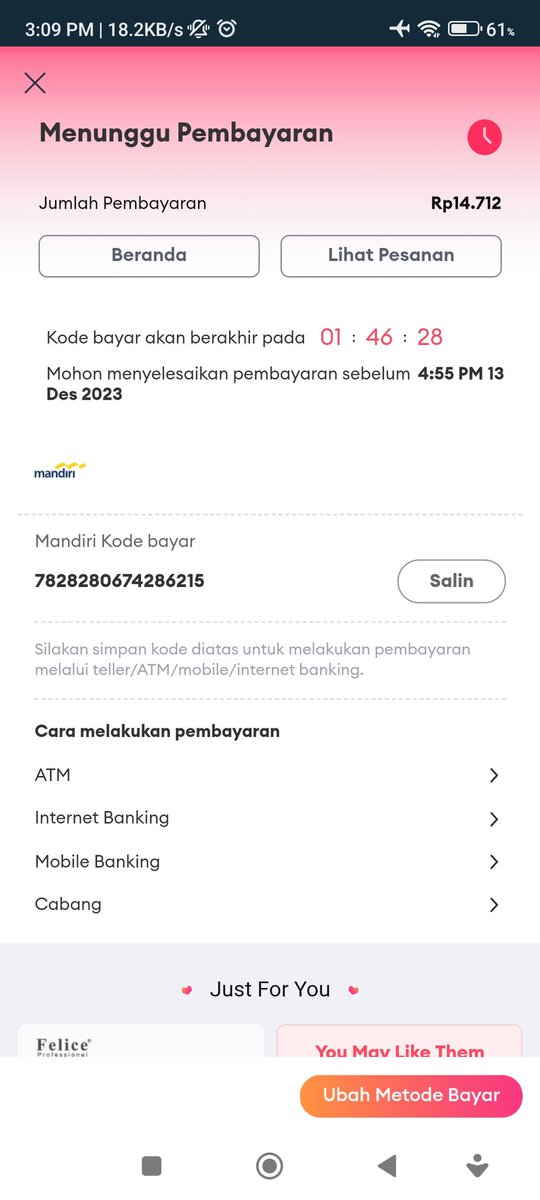 muhammadfaiiz_'s tweet photo. Hingga saat ini, saya belum mendapatkan jawaban oleh pihak @LazadaID @Lazadacare_ID. Berikut saya lampirkan bukti pembayaran dan pembelian di Lazada.
Mohon dengan segera di proses kendala saya @bankmandiri @LazadaID @Lazadacare_ID https://t.co/F6HdhhwmH8