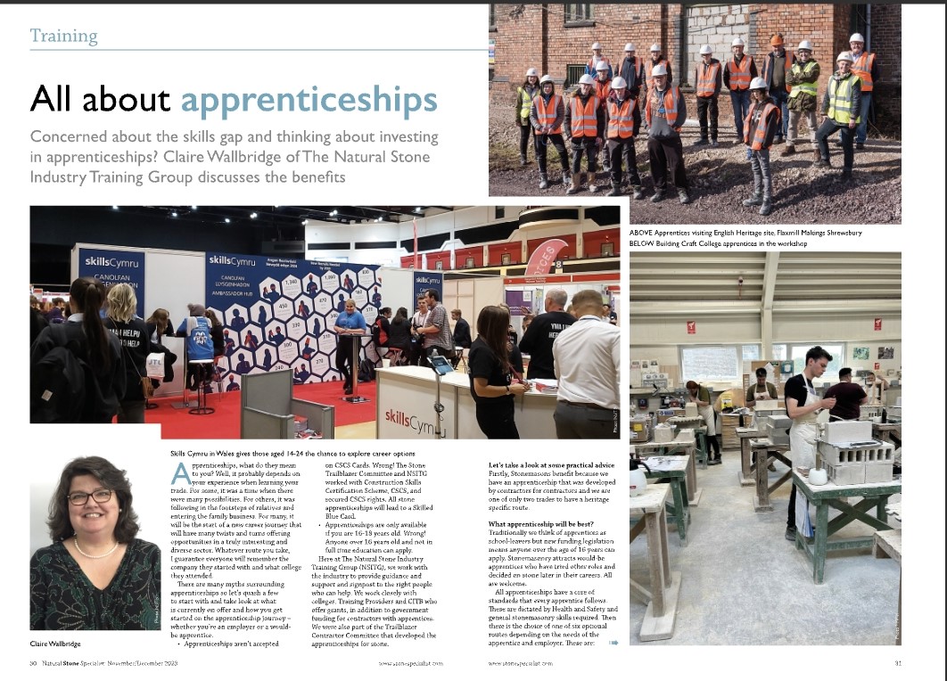 Thanks to Stone Specialist Magazine for the opportunity to spread the word on Apprenticeships in this month's addition. <a href="/CITB_UK/">CITB</a> <a href="/TywiCentre/">Tywi Centre</a> <a href="/BathCollege/">Bath College</a> <a href="/thebcc_london/">BuildingCraftsCollege</a> <a href="/MoultonCollege/">Moulton College</a> #apprenticeships #craftsmanship #CareerDevelopment