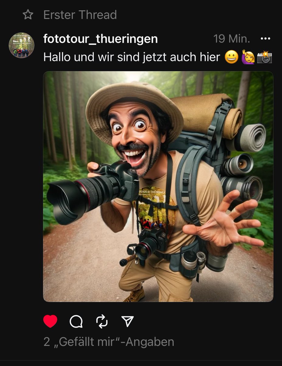 Los geht’s und wir freuen uns auf den frischen Wind von #Threads 

👉 threads.net/@fototour_thue… 

#FototourThüringen #Thüringen #WeilFotografierenSpassMacht  #NeuStart