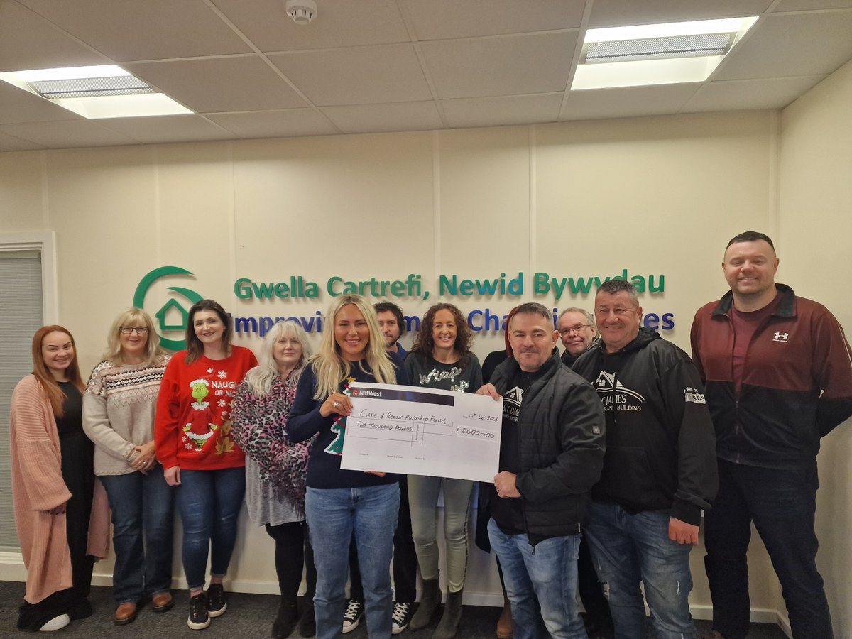 Thank you so much for the generous £2,000 donation to our Hardship Fund Geraint & Chris from G.Evans and C.James Landscapes! Our clients will benefit from having works completed using this fund... thank you so much from us all for your generosity, kindness and hard work! 🤩🌟🌟🤩