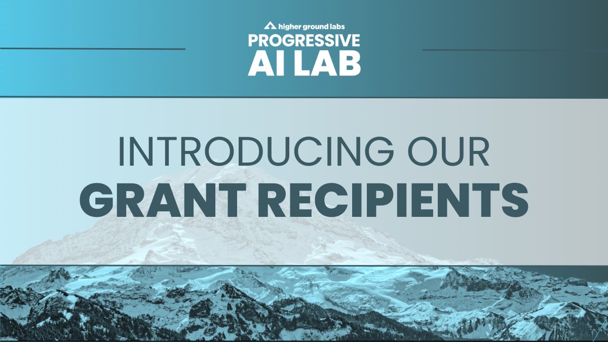 highergroundlab's tweet photo. 📣 With 2024 around the corner, HGL's #ProgressiveAILab has awarded 14 incubation grants to organizations &amp; individuals innovating with AI.

Read all about the incubation grant recipients building cutting-edge #GenerativeAI tools for politics, campaigns, &amp; organizing. 🧵⬇️🔗 https://t.co/EE1RZlTdcR
