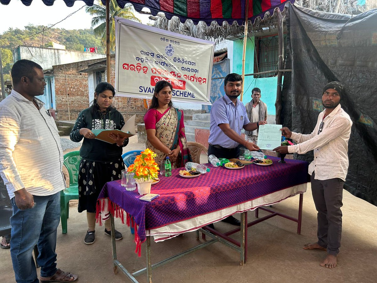85 ROR are distributed at Lumbesu and Kerandi of Jimidipeta RI Circle to the Landless person under SVAMITVA Scheme... Regards Rayagada Tahasil Team
<a href="/DM_Rayagada/">Collector & DM, Rayagada</a>