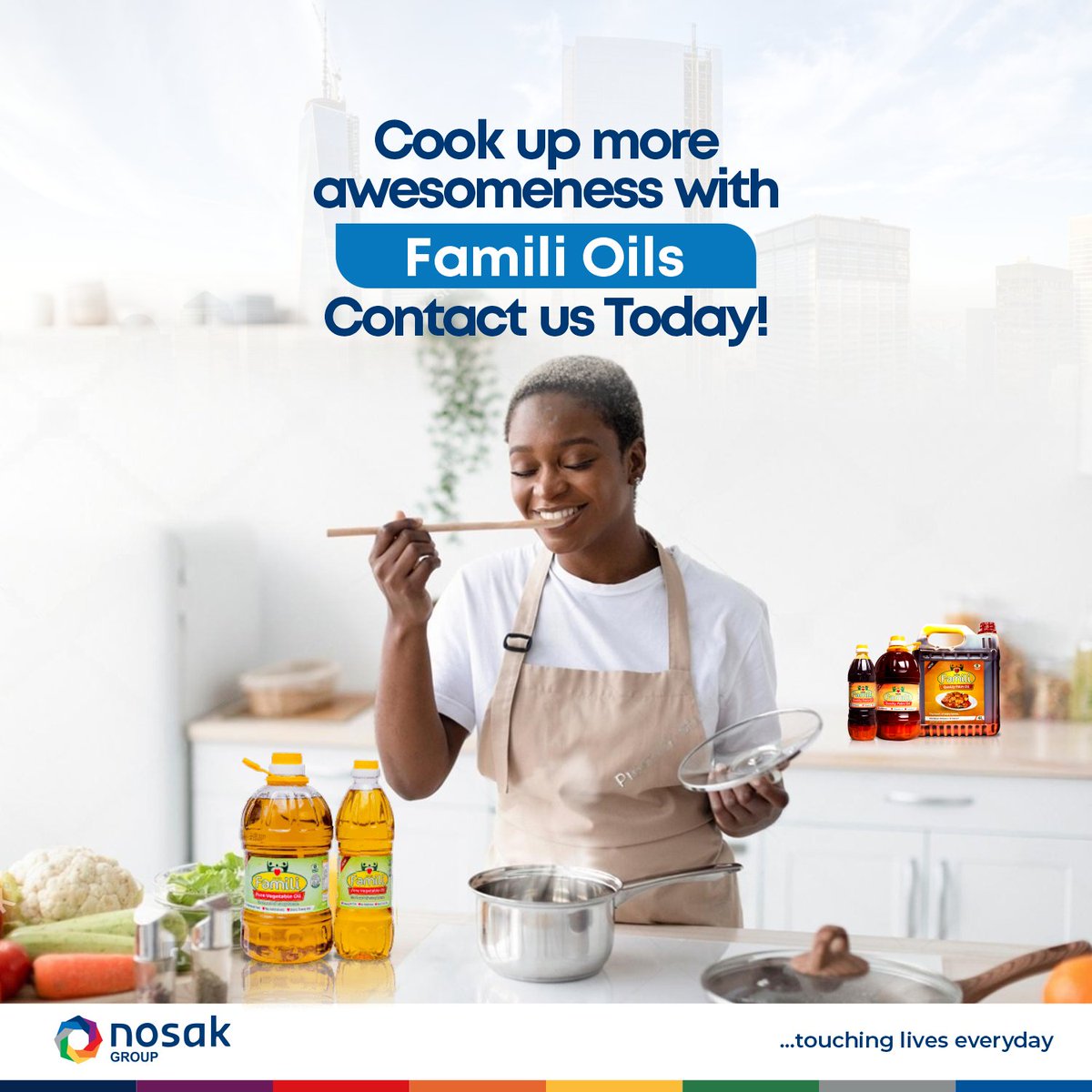 nosakgroup's tweet photo. Create more culinary awesomeness with the goodness of Famili Oils!
Call 07030547986 or order on IG @familioilstore and elevate your cooking game!
#FamiliOils #VegetableOil #Thursday #QualityOils #HealthyCooking #CulinaryCreations #FlavorfulMeals #thursdayvibes https://t.co/jVKBFKyo2K