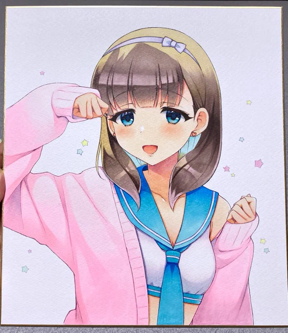 #C103 色紙1枚目 セーラーミズギカーディガン