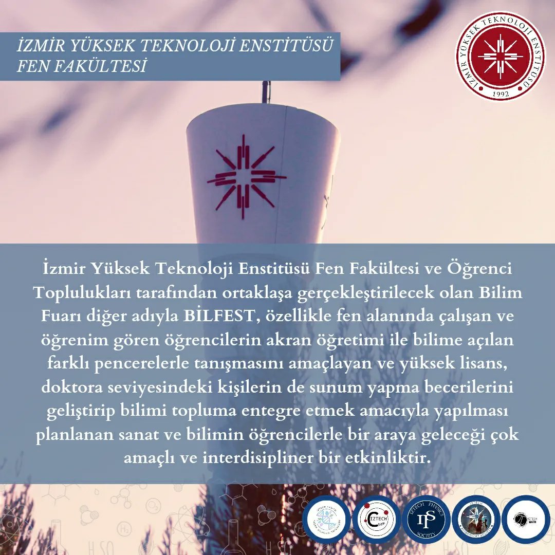 iyte_bilfest's tweet photo. Bilfest nedir? Neyi amaçlar?🔎
@iyteedutr @ProfYusufBaran https://t.co/7m2gA56gKs