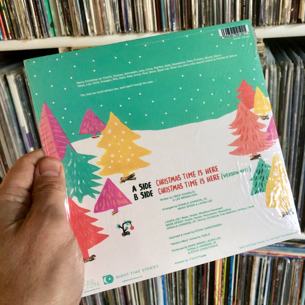VinylFlicks's tweet photo. It's #day18 or our #vinylAdvertCalendar, and time to have a little fun with Khruangbin's take on Vince Guaraldi Trio's classic from the Charlie Brown Christmas special, Christmas Time Is Here! Sure is, baby! https://t.co/PfFkVhQnnJ