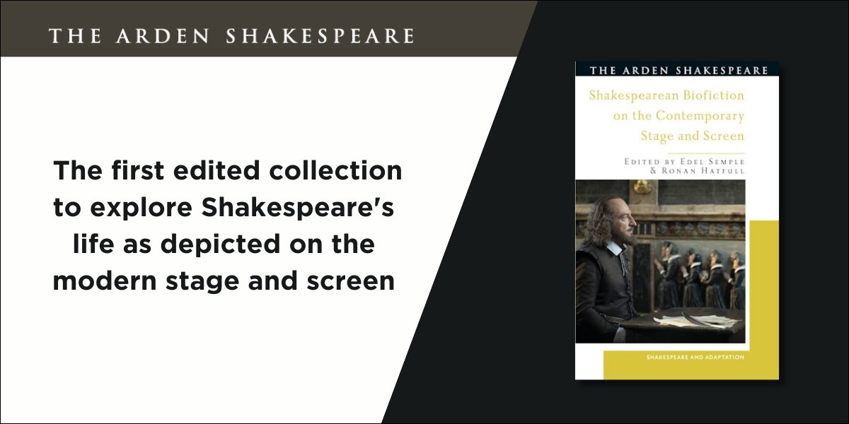 *Out today* 'Shakespearean Biofiction on the Contemporary Stage and Screen' edited by Edel Semple (@shakesinireland) & @ronanhatfull is the first edited collection to explore Shakespeare's life as depicted on the modern stage and screen. Find out more: bit.ly/3GIwppv