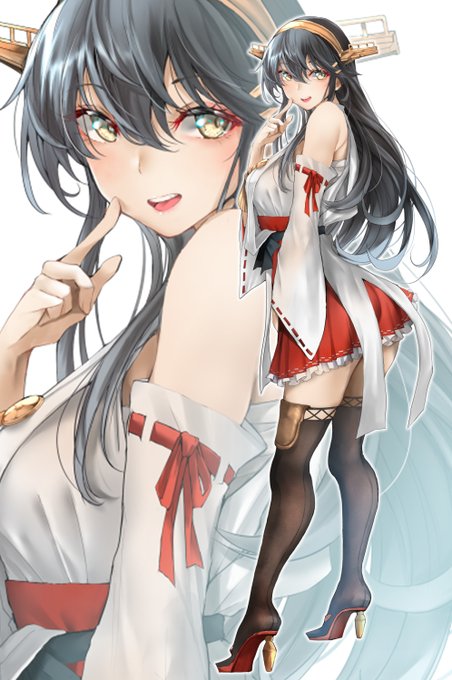 「haruna (kancolle) detached sleeves」Fan Art(Latest)