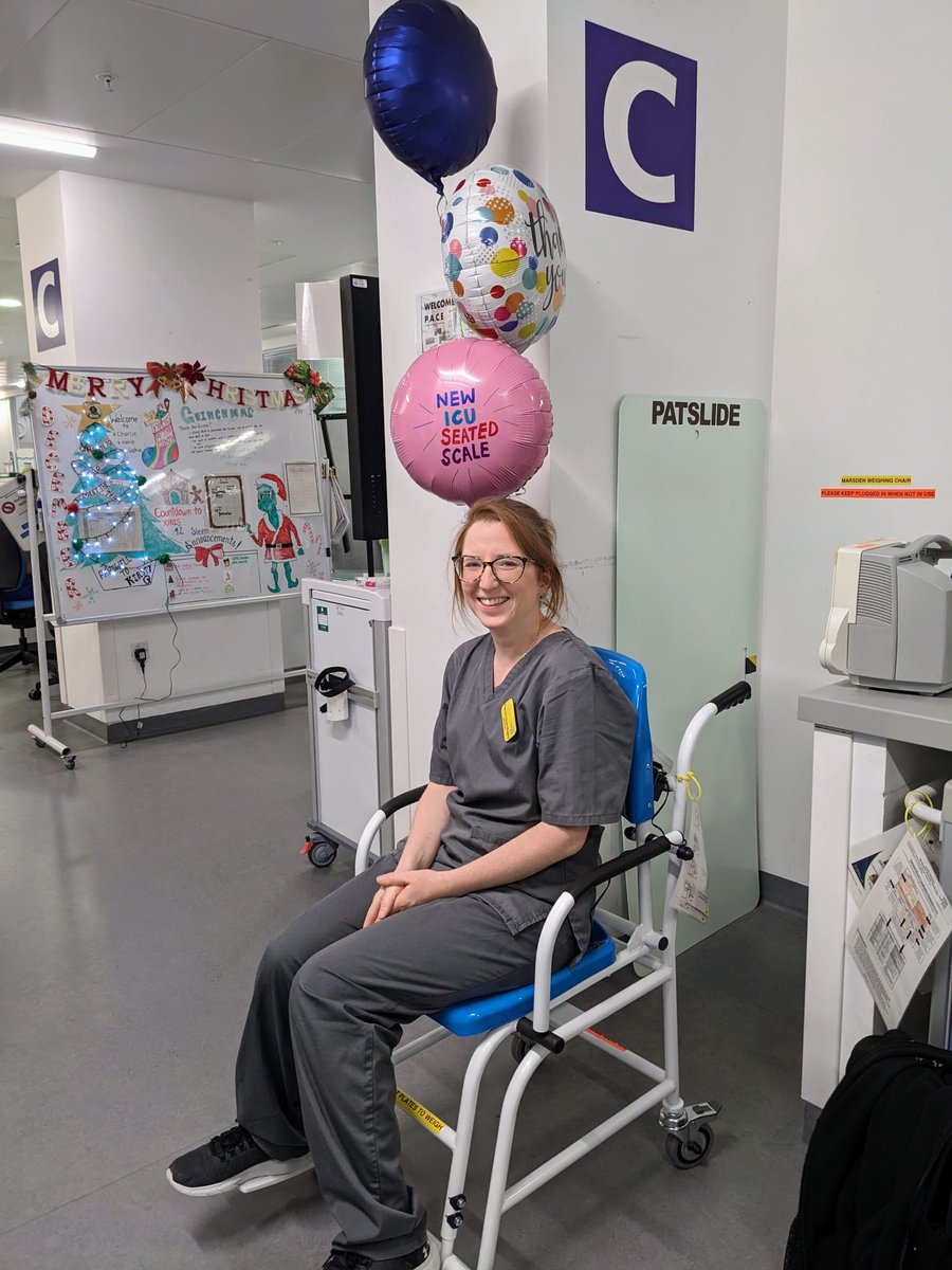 NBT Dietitians (@nbt_dietitians) on Twitter photo We are delighted to have a new seated scale on ICU which is part of our ongoing project to improve weighing practices. Here is Frances looking excited for the launch! A big thank you to <a href="/NBT_ICU/">Southmead ICU</a> for funding and supporting our project! ⚖️🪑🎈🎉
<a href="/BDACriticalCare/">Critical Care Specialist Group of @BDA_Dietitians</a> We are delighted to have a new seated scale on ICU which is part of our ongoing project to improve weighing practices. Here is Frances looking excited for the launch! A big thank you to <a href="/NBT_ICU/">Southmead ICU</a> for funding and supporting our project! ⚖️🪑🎈🎉
<a href="/BDACriticalCare/">Critical Care Specialist Group of @BDA_Dietitians</a>