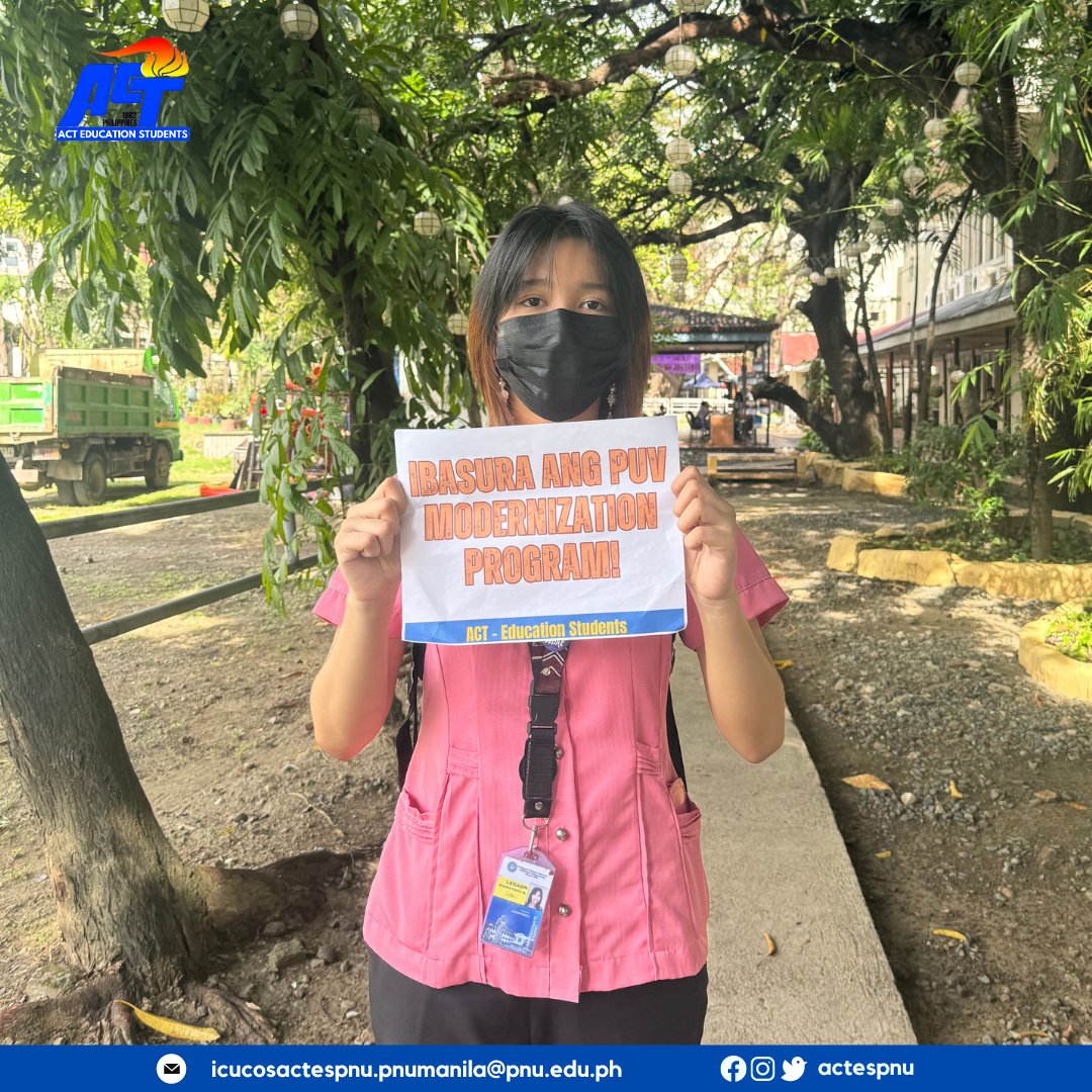 actespnu's tweet photo. TINGNAN: Pakikiisa ng masang PNUans sa laban ng mga tsuper at maliliit na operator sa pagbabasura ng PUV Modernization Program https://t.co/7Q4c2rubeT