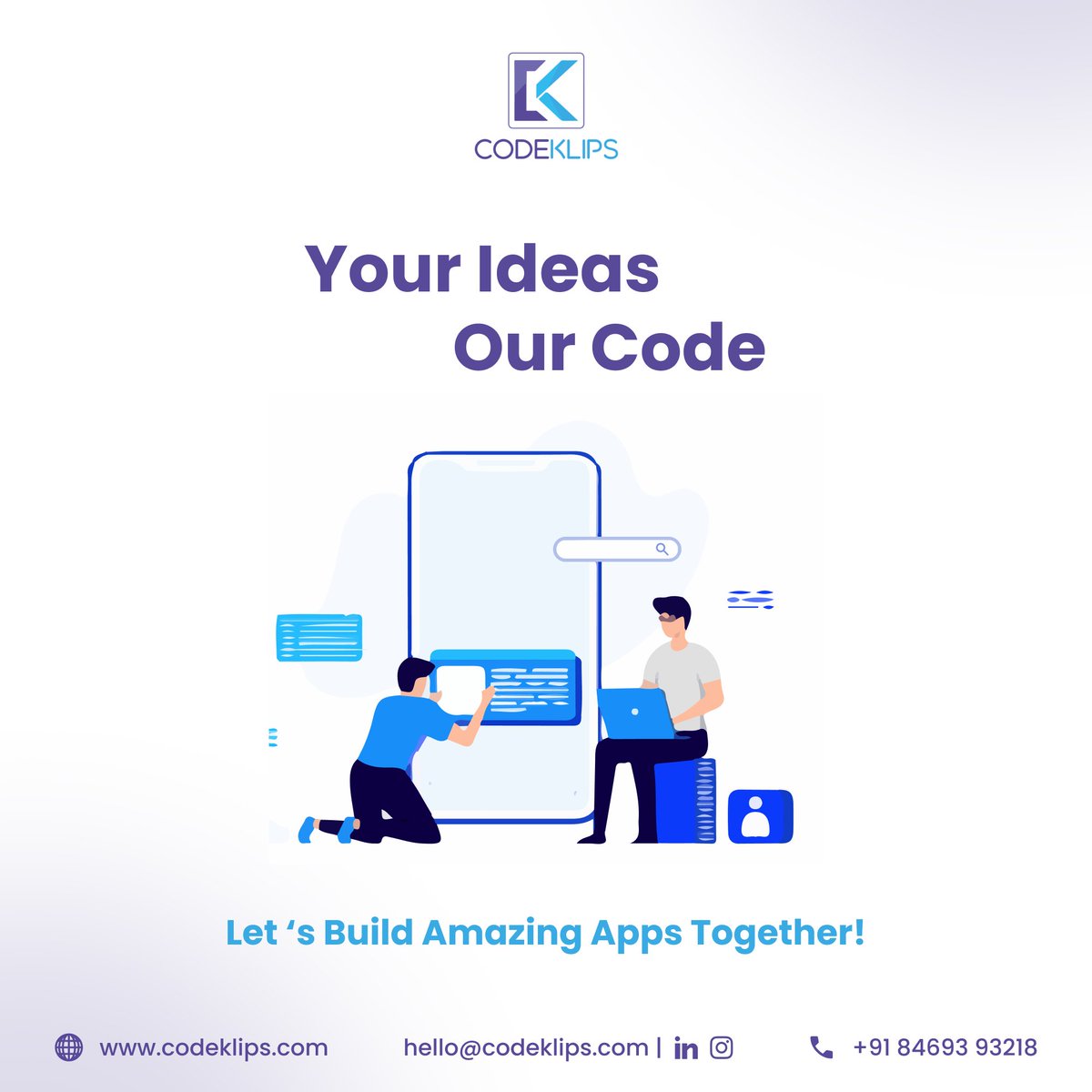 CodeKlips's tweet image. Hello LinkedIn!!

User-Centric Design, Impeccable Functionality. Elevate Your App Experience with our team of experts.

Book your free Consultation with our team of experts.

Website: codeklips.com

#MobileAppDevelopment #AppUpdates #UserExperience #Flutter