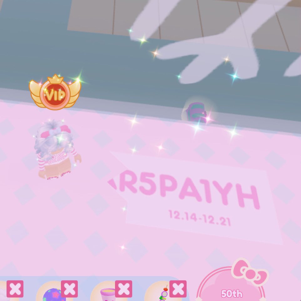 emmiieplayzs's tweet image. Pippos birthday code! ⚞🎀・◦・⚟ 🐷💖✨ #hellokittycafe #HelloKitty #hellokittyroblox