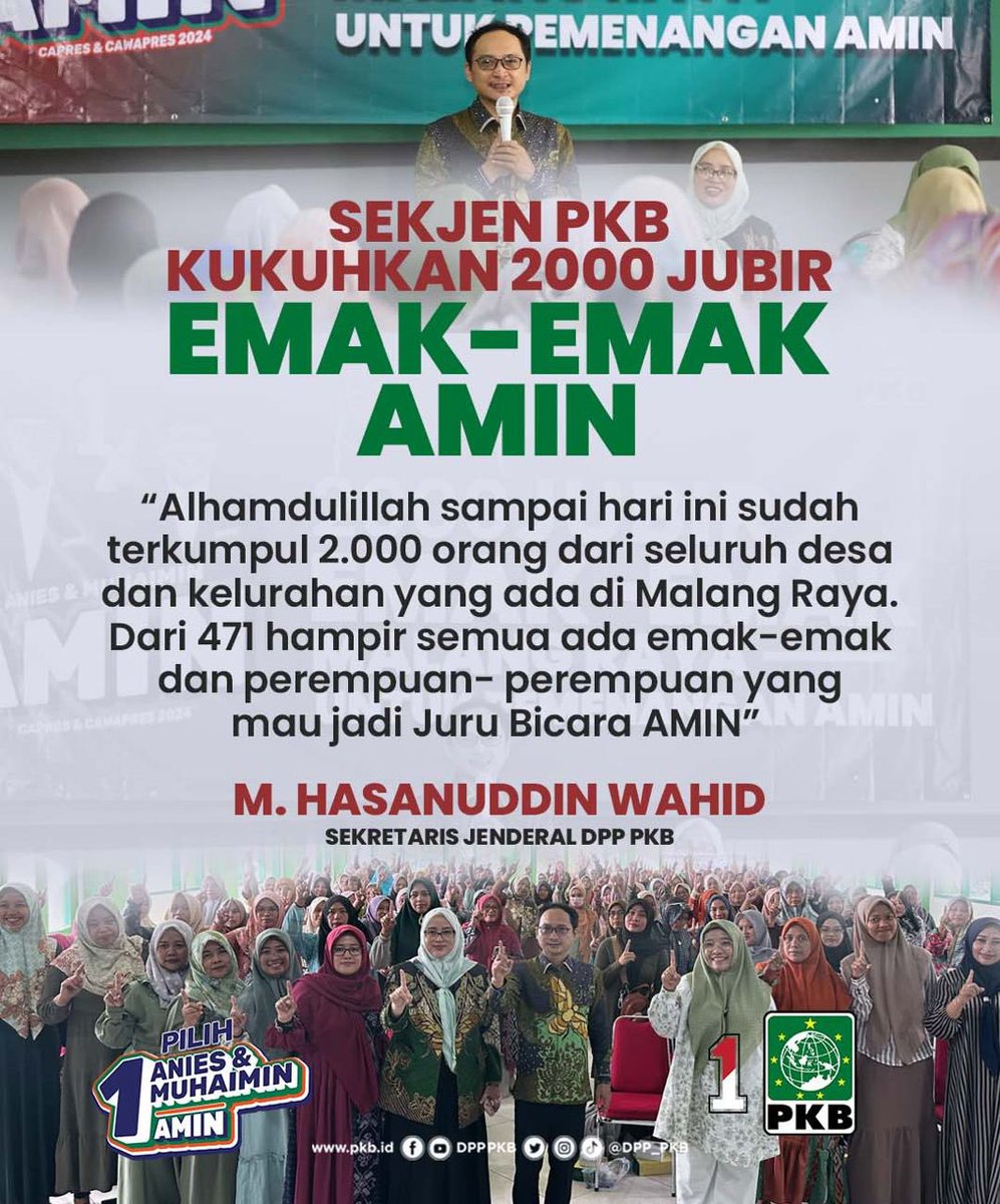 2000 Emak - Emak resmi jadi Jubir Amin hari ini ‼️

#AMINAjaDulu
#AniesMuhaimin