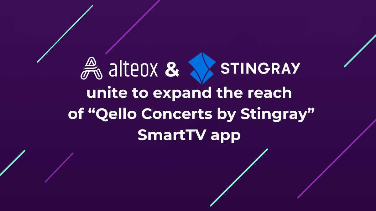 alteox_com's tweet photo. Exciting news! Alteox has partnered with Stingray to bring the incredible Qello Concerts app to even more SmartTV platforms! #QelloConcerts #Stingray
https://t.co/1STX5WMg8H https://t.co/vVDoAAnq19