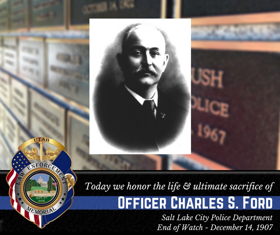 UtahsFallen's tweet photo. #OfficerCharlesFord  #UtahsFallen #ULEM #SaltLakeCityPoliceDepartment https://t.co/P9ymhMBobq