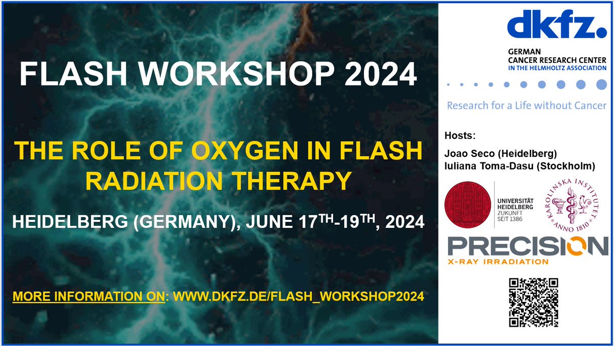 Mark your calendar...

Join experts Prof. Dr. Joao Seco &amp; Prof. Dr. Iuliana Toma-Dasu leading a FLASH radiotherapy workshop next June in Germany! Registration for this workshop opens next month; don't miss out. 

Learn more: ow.ly/SJ4E50QivW3