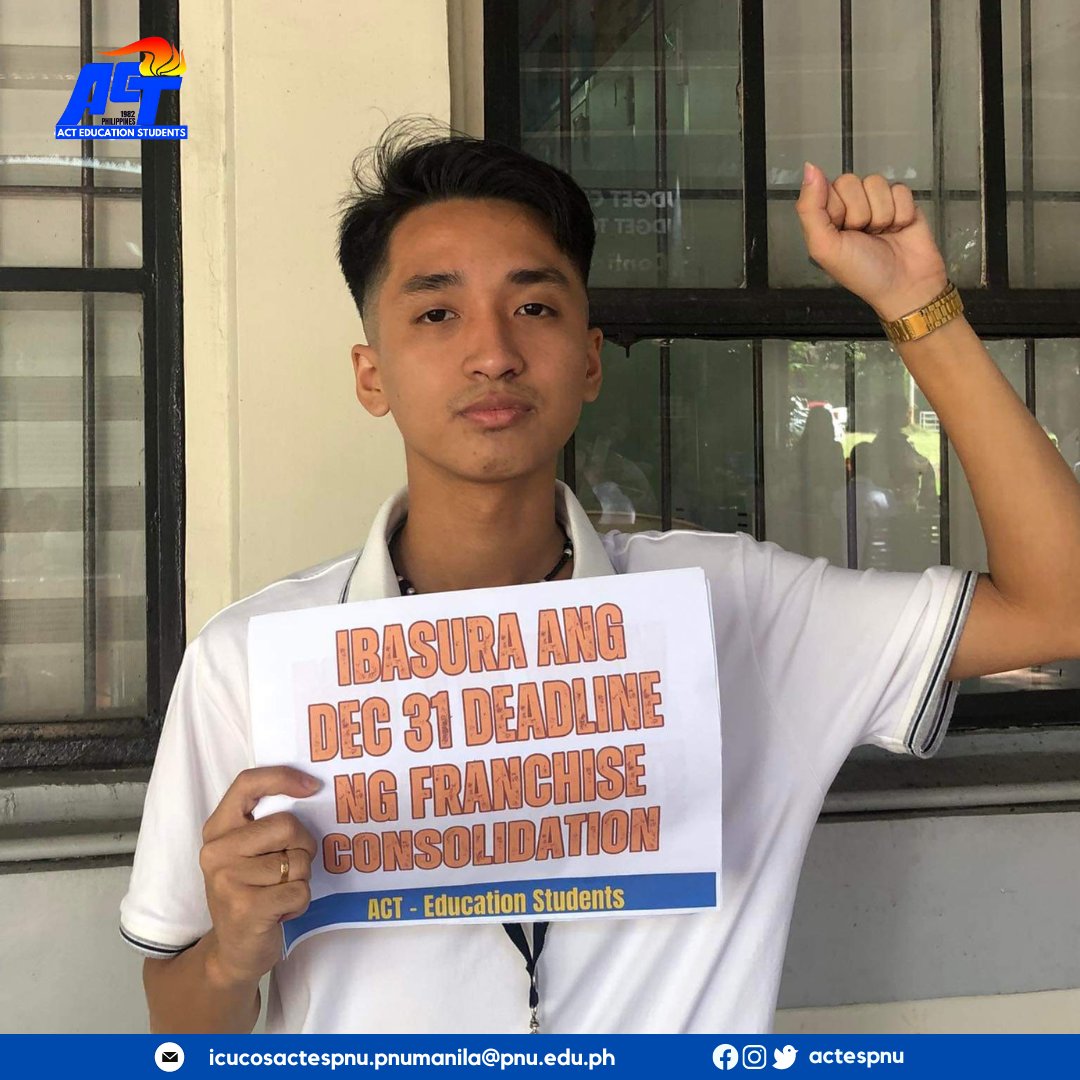 actespnu's tweet photo. Buo ang tindig ng mga estudyanteng pangguro ng Pamantasan sa pagbabasura sa pahirap at anti-mamamayang programa na banta sa hanapbuhay ng mga tsuper at operator! Sa laban ng mga tsuper, kasama ang mga teacher! Pangmasang transportasyon, ipaglaban! PUVMP, huwag pahintulutan! https://t.co/miMj702X8N