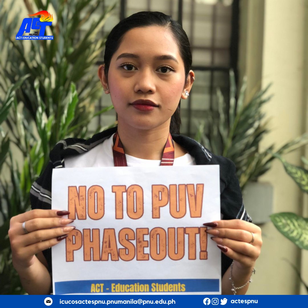 actespnu's tweet photo. #NoToPUVPhaseout
#NoToJeepneyPhaseout
#SupportTheStrike https://t.co/0Y1aaIiOUr