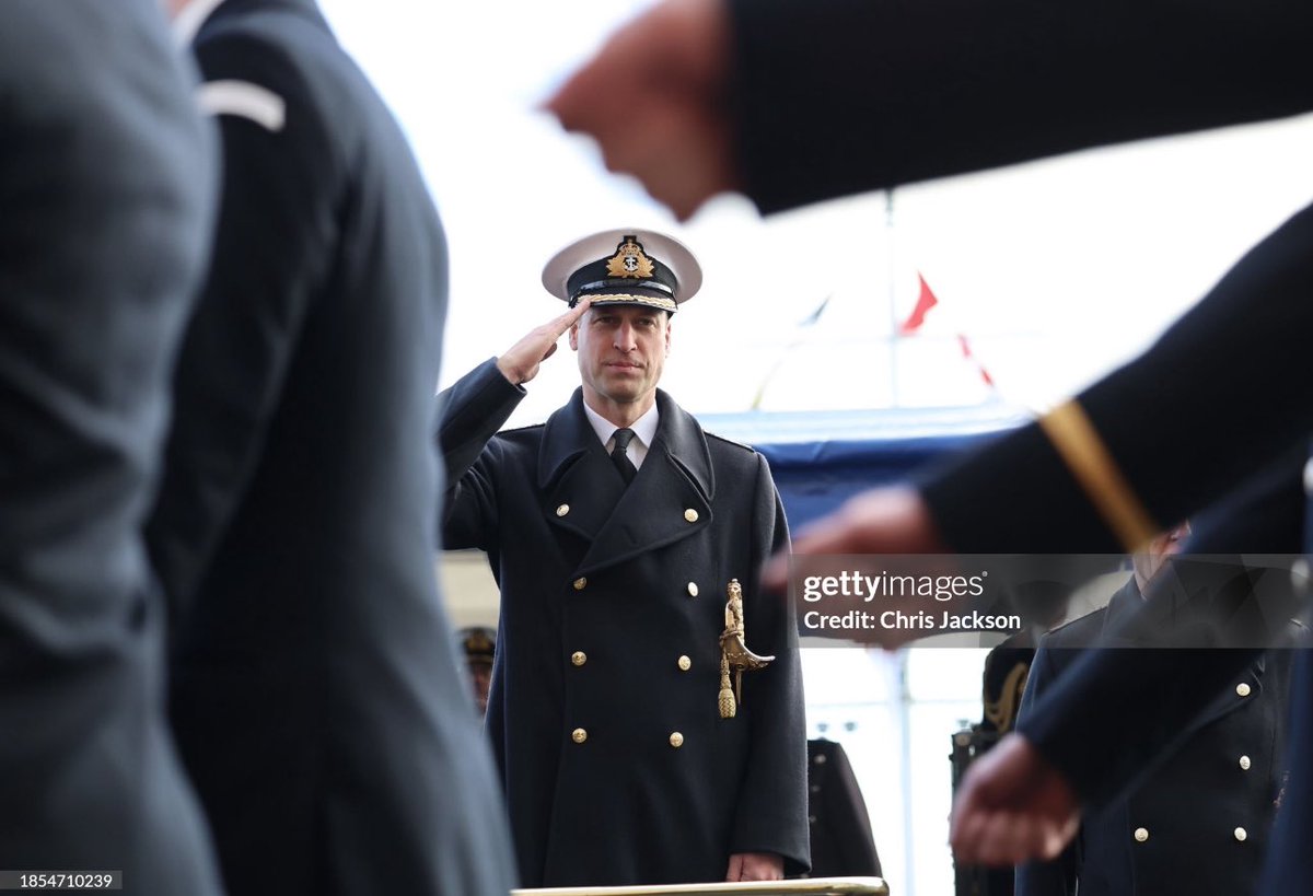 The Prince of Wales, Commodore-in-Chief Submarines attends the Lord High Admiral’s Divisions on behalf of His Majesty The King at the Britannia Royal Naval College in Dartmouth today ⚓️