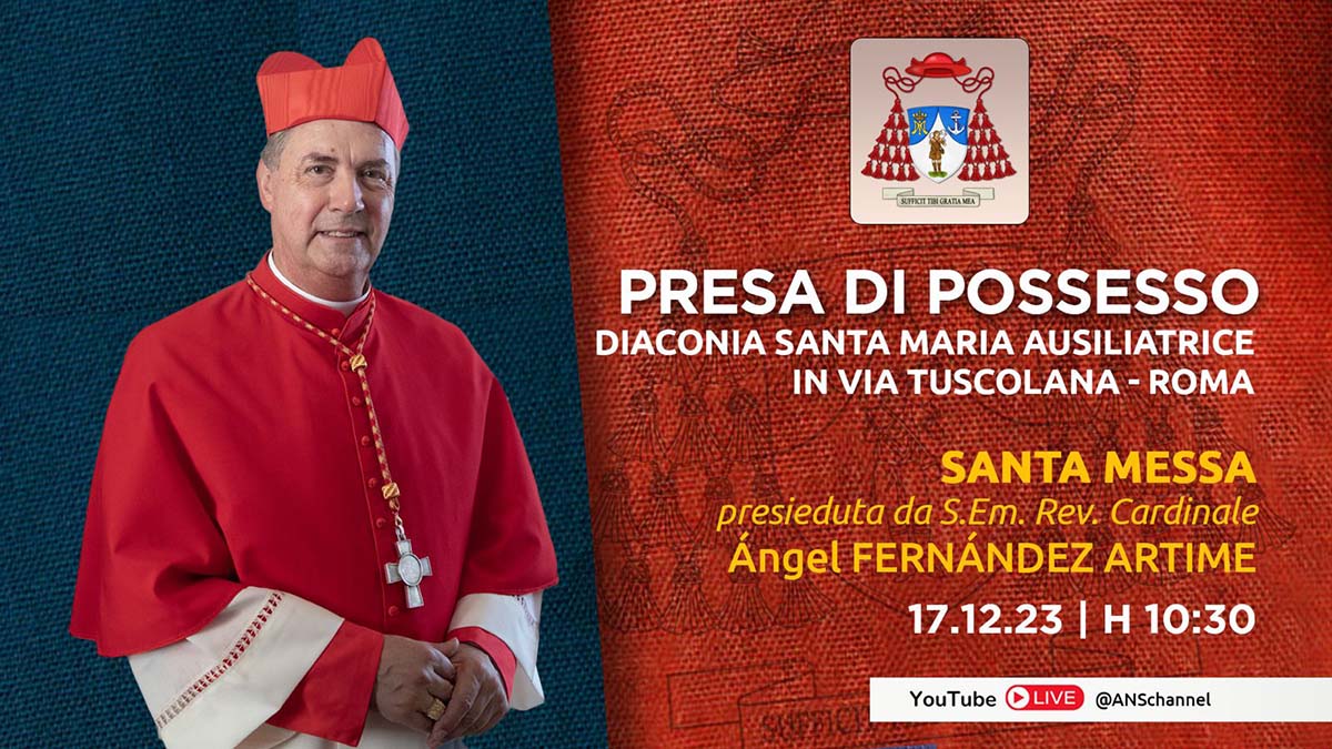infoANS_ES's tweet photo. RMG – Transmisión en vivo por #ANSChannel de la toma de #posesión de la Diaconía de María Auxiliadora por parte del Card. #FernándezArtime
https://t.co/18XAlIuQB7 https://t.co/zfztuVVLOy