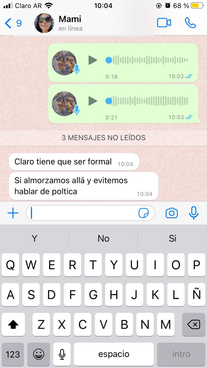 Vamos a almorzar con mis tíos y mi mamá me manda esto JAJSJAJJAJA ysy