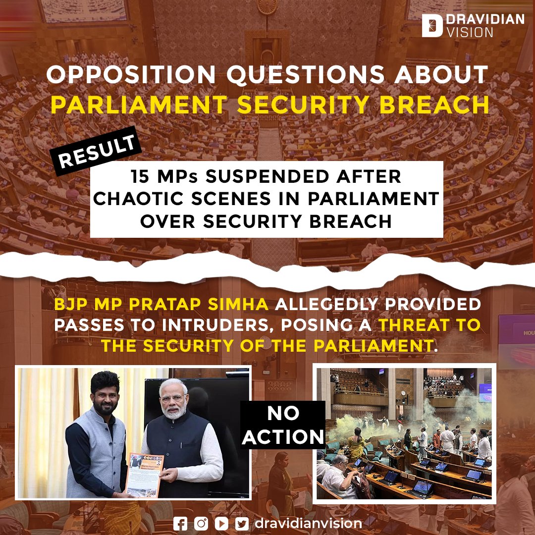 dravidianvision's tweet photo. Dark Days of Democracy

#Parliament #SecurityBreach  #ParliamentAttack #15MP #ParliamentAttack2001 #NarendrModi #ParliamentAttack2023 #RahulGandhi  #PratapSimha #DravidianVision https://t.co/LqgbN0lBgY