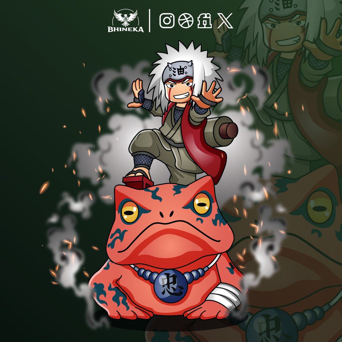 Jiraiya Sensei 
Open commission for custom designs !! 
Click link ⬇️ or DM 
fiverr.com/bhineka_

#cartoonart #cartoon #animetwt #illustrations #illustration #illustrationartists #doodle #manga #doodles #design #vector #narutofanart #tsunade #anime #NARUTO #akatsuki #jiraiya