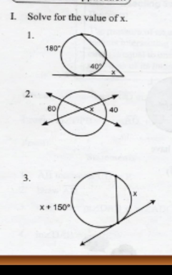 SiomaiLRK's tweet image. How to solve for x in number 2 and 3? #Mathematics #CircleTheorems #help
