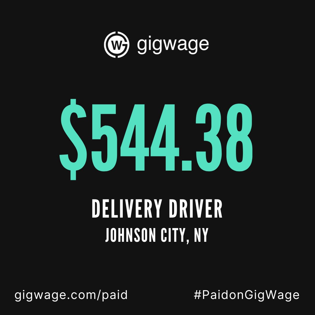 Delivery driver #PaidonGigWage