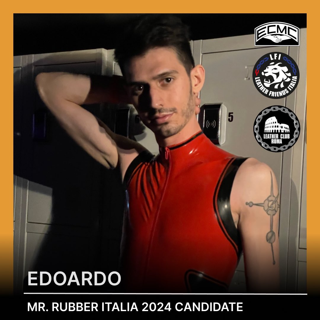 LeatherClubRoma's tweet photo. Mister #Rubber Italia 2024: here we are!
Sabato 16 dicembre scopriremo chi, fra #Edoardo e #Davide, succederà a Mirco, #MRI 23
Per votare il vostro candidato preferito non perdetevi la serata dell’elezione al Flexo Padova.
#LFI #LCR #MRI24
#StrongerTogether in Rubber 🖤❤️💛 https://t.co/br28LwstD6
