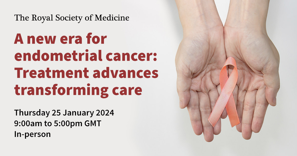 Join me Thursday 25 January 2024 in London @RoySocMed to learn all the latest cutting-edge results setting new standards in endometrial cancer rsm.ac.uk/events/oncolog…