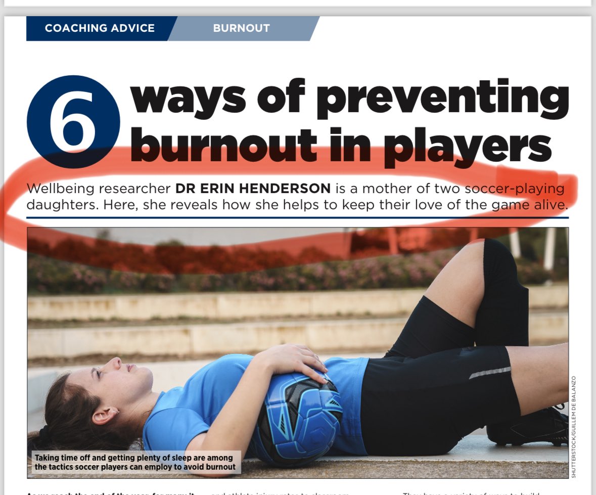 Check out  @SoccerCoaching magazine! Great resource with different tips and ideas for coaches. 

This month includes my tips for athlete burnout ⤵️. Thanks to @Hannah_Duncan89 for including!