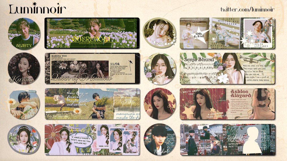luminnoir's tweet photo. Test check sound, adakah diantara kalian yang punya wishlist dari layout-layoutku di bawah ini? Yang ada boleh komen layoutnya apa yap, would be good if u also attach the photos! Free aja karena aku mau latihan ngelayout lagi (udah 3 bulan ga megang photoshop) 🗿 https://t.co/lJGy3L6xKP