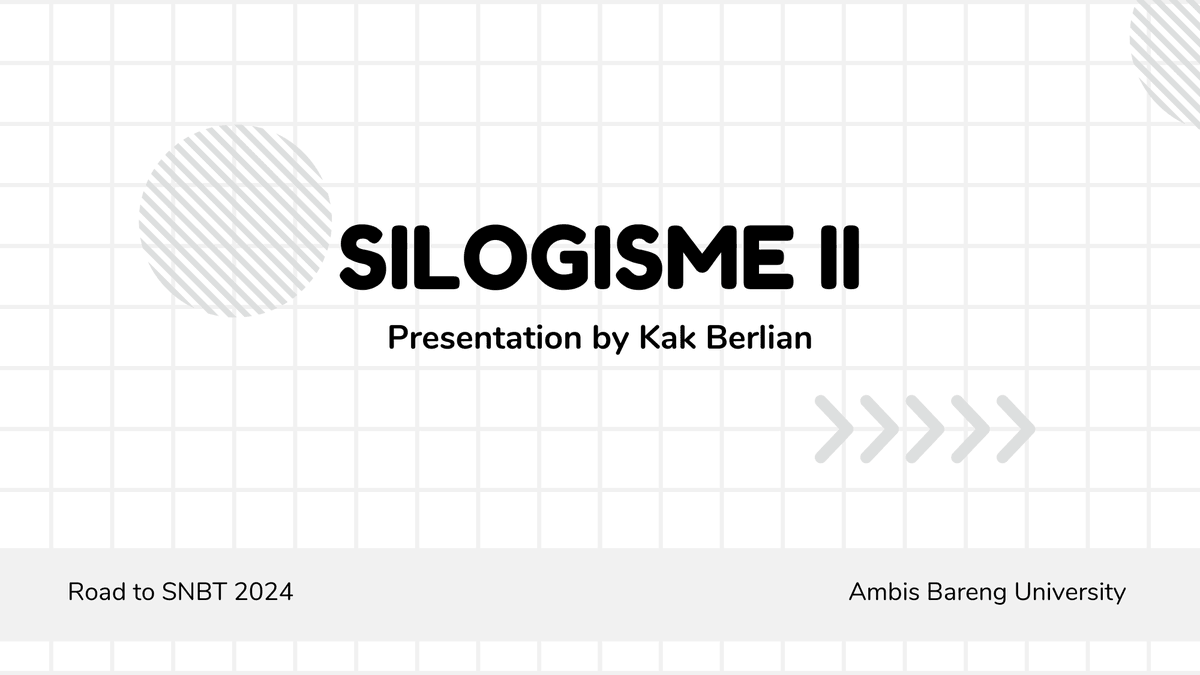 AmbisBareng's tweet photo. Penalaran Umum -Silogisme by Kak Berlian 📚 #snbt2024 #studytwt #MaterinyaAmbisBareng #MateriSnbt #MateriUTBK https://t.co/sMf3x1xUk9