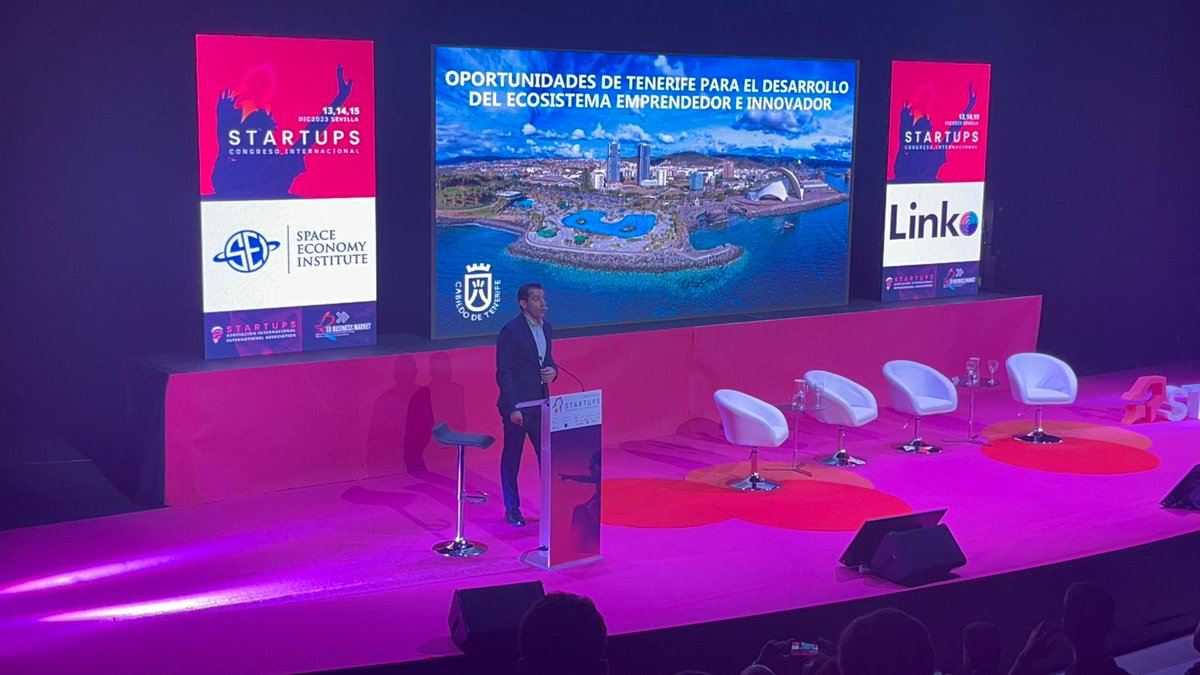 PCTTenerife's tweet photo. Esta semana el #PCTT está en el Congreso Internacional de #Startups en Sevilla.

El consejero de Innovación @JuanjoMarti68 ha realizado una ponencia denominada "Las Oportunidades de Tenerife para el Desarrollo del Ecosistema Emprendedor e innovador"

HILO⬇️ https://t.co/vGVnKv2IEi