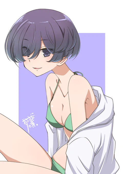 水着パーカー師匠が見たくなっただけなんです。12月だけど#しっぽな #うちの師匠はしっぽがない 