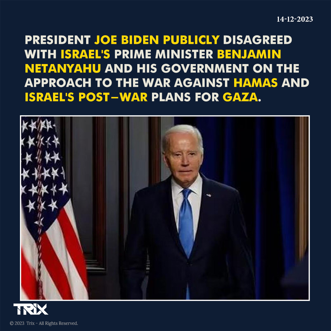 President Biden Publicly Differs with Israel's Netanyahu on War Approach and Gaza Plans

#BidenNetanyahuDisagreement #IsraelHamasConflict #ForeignRelations #GazaReconstruction #USIsraelRelations #InternationalDiplomacy #PolicyDifferences #GlobalLeadership #trixindia