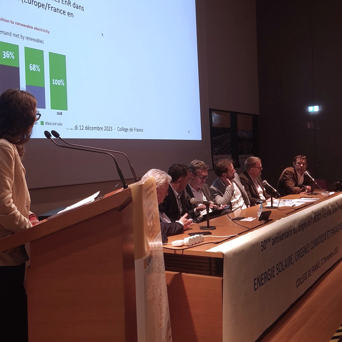 carbon_PV's tweet photo. Le président de CARBON a eu le plaisir de participer mardi à une table ronde à l'occasion de la journée d'études intitulée "Energie solaire, Urgence Climatique et Engagement Collectif". Elle commémorait le 50e anniversaire du Congrès de l'UNESCO "Le soleil au service de l'Homme". https://t.co/xCZ4k5Xqbw