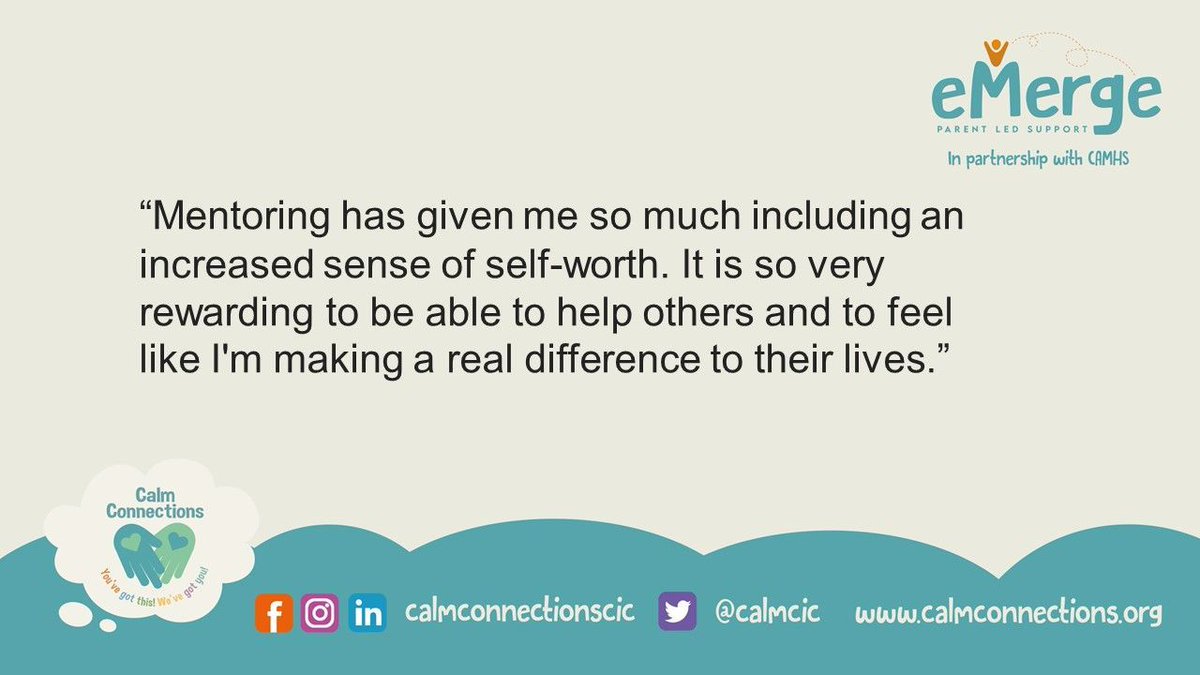 We are now looking for volunteer mentors in Trafford to support families with children with mental health challenges. If you can offer a minimum of an hour a week please contact me at jen@calmconnections.org or 07592187270. We would love to hear from you.