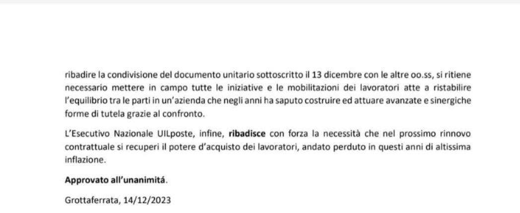 No ad ulterioni #privatizzazioni in @PosteItaliane, no al #precariato, si a #relazionindustriali serie e partecipate, subito #rinnovocontratto, aumenti economici ai lavoratori per recuperare #inflazione. @UILposte @UILofficial